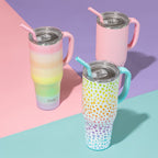 Swig Life 40oz Mega Mug | Insulated Stainless Steel Tumbler with Handle | Over The Rainbow