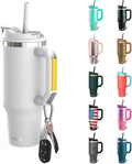 40 Ounce Stainless Steel Vacuum Insulated Tumbler with Lid and Straw, White