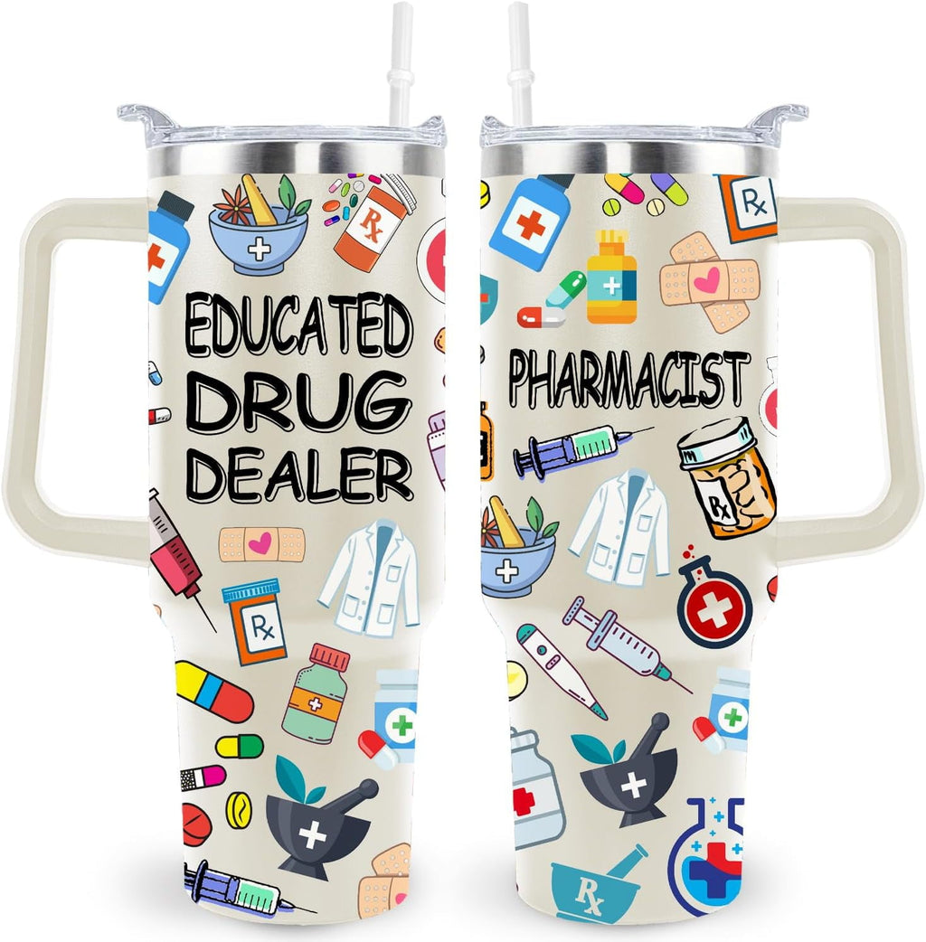 Herobuddy™ 40 Oz Respiratory Therapist Tumbler Cup Respiratory Therapist Gifts Stainless Steel - Insulated Travel Coffee Mug