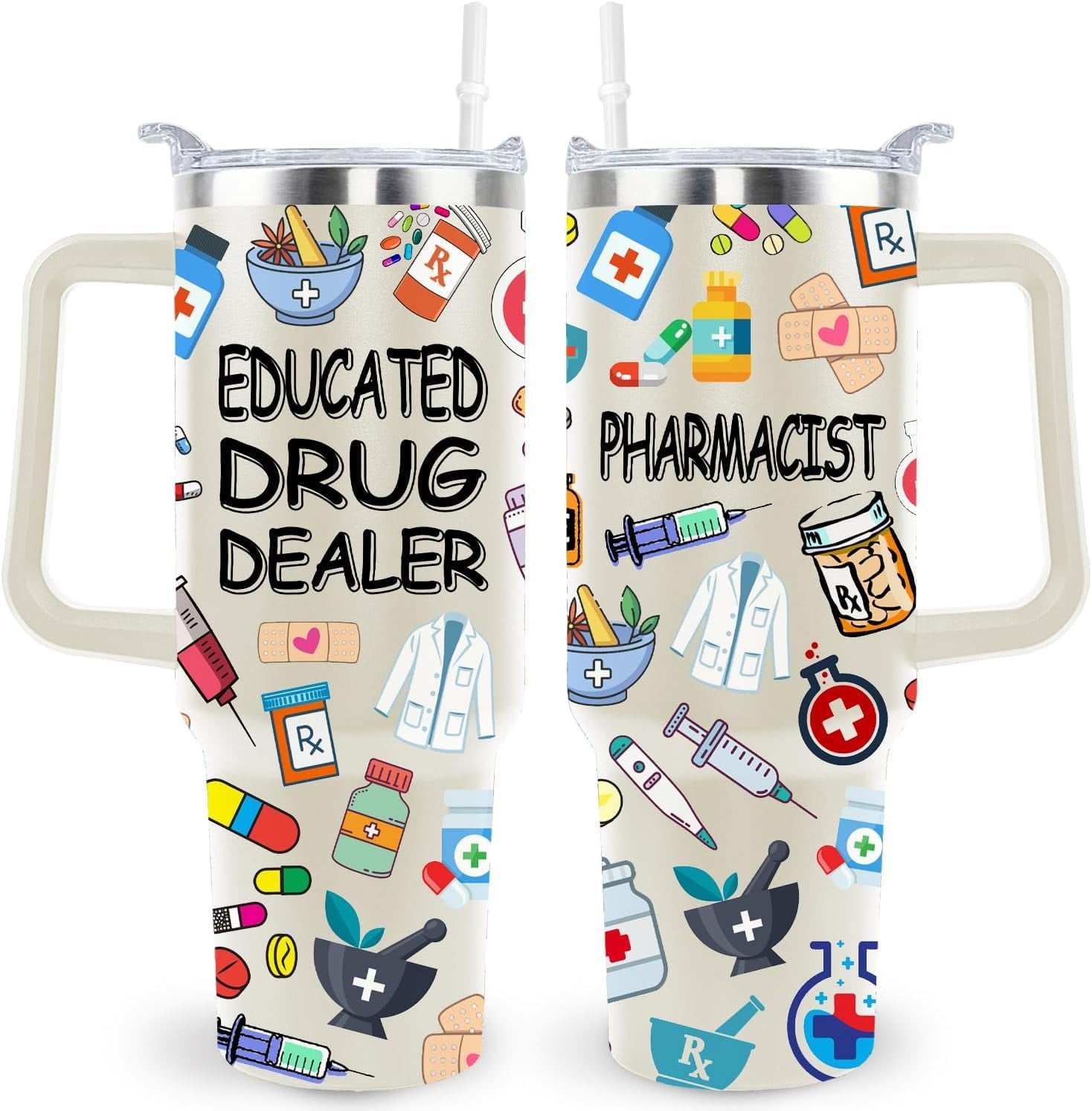 Herobuddy™ 40 Oz Respiratory Therapist Tumbler Cup Respiratory Therapist Gifts Stainless Steel - Insulated Travel Coffee Mug