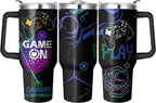 Herobuddy™ 40 Oz Tumbler with Handle and Straw, Double Wall Coffee Travel - Insulated Travel Coffee Mug