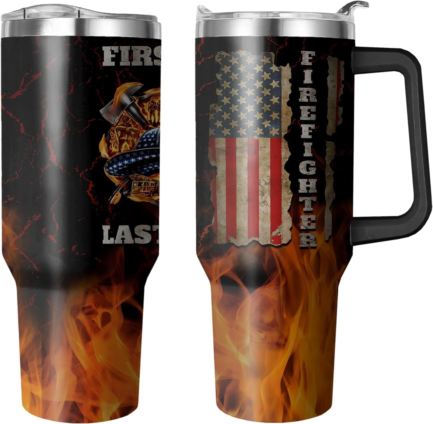 Herobuddy™ 40 Oz Tumbler with Handle and Straw, Double Wall Coffee Travel - Insulated Travel Coffee Mug