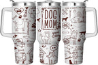 Herobuddy™ 40 Oz Tumbler with Handle and Straw, Double Wall Coffee Travel - Insulated Travel Coffee Mug