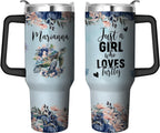 Herobuddy™ 40 Oz Tumbler with Handle and Straw, Double Wall Coffee Travel - Insulated Travel Coffee Mug