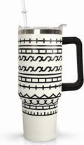40 oz Hidden Message Tumbler With Lid and Straw,Checkered CoffeeTravel Mug Cup Water Botter,White Elephant Gifts,Office Humor Funny Gifts