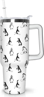 Herobuddy™ 40 oz Penguin Tumbler with Handle Gifts for Penguin Lover 40oz - Insulated Travel Coffee Mug