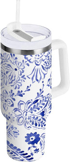 Herobuddy™ 40 oz Tumbler with Handle Lid and Straw Insulated Water Tumbler - Insulated Travel Coffee Mug