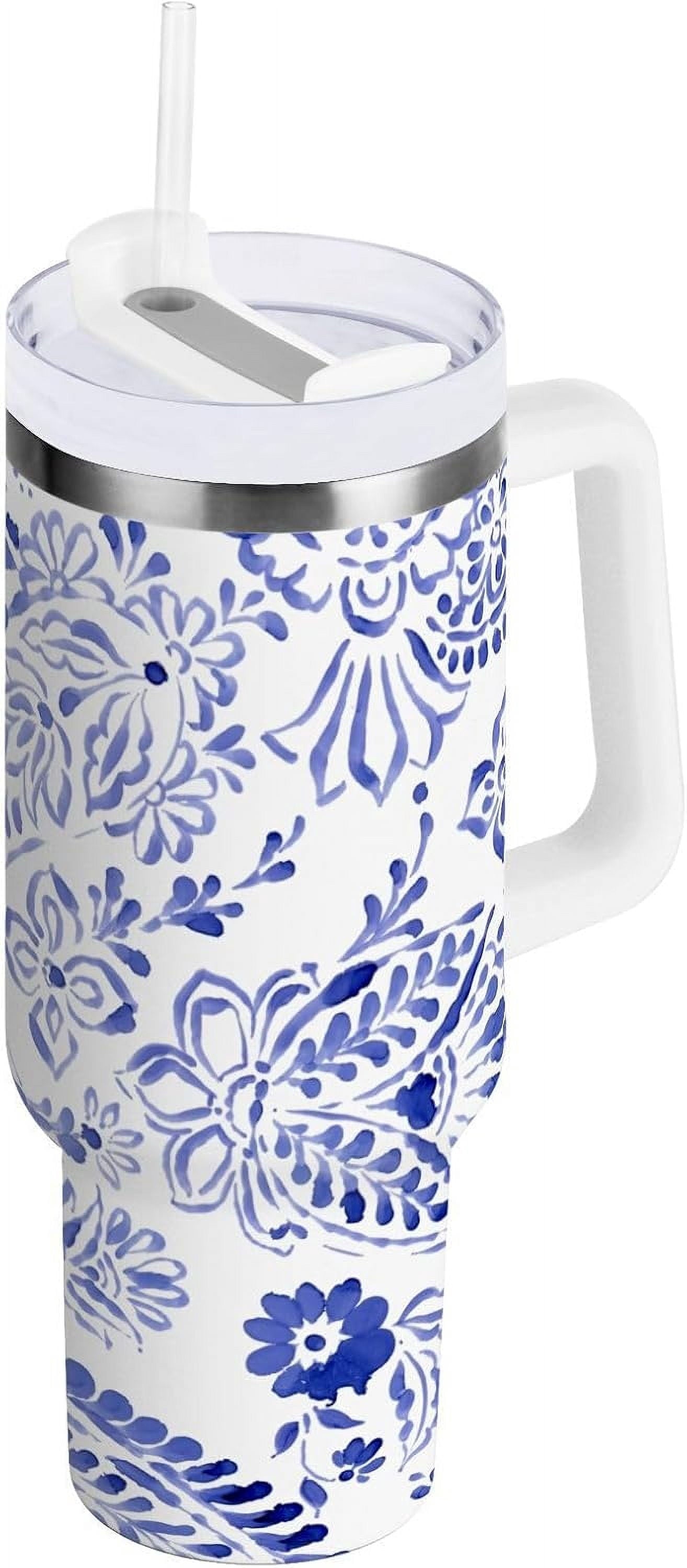 Herobuddy™ 40 oz Tumbler with Handle Lid and Straw Insulated Water Tumbler - Insulated Travel Coffee Mug