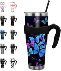 Herobuddy™ 40 oz Tumbler with Handle and Straw 40oz Pink Flamingo Cup - Insulated Travel Coffee Mug