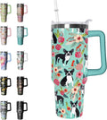 Herobuddy™ 40 oz Tumbler with Handle and Straw Leak Proof Tumbler 40 - Reusable Stainless Steel Cup