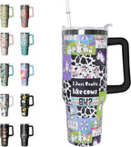 Herobuddy™ 40 oz Tumbler with Handle and Straw Leak Proof Tumbler 40 - Reusable Stainless Steel Cup