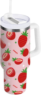 Herobuddy™ 40 oz Tumbler with Handle Lid and Straw Insulated Water Tumbler - Insulated Travel Coffee Mug