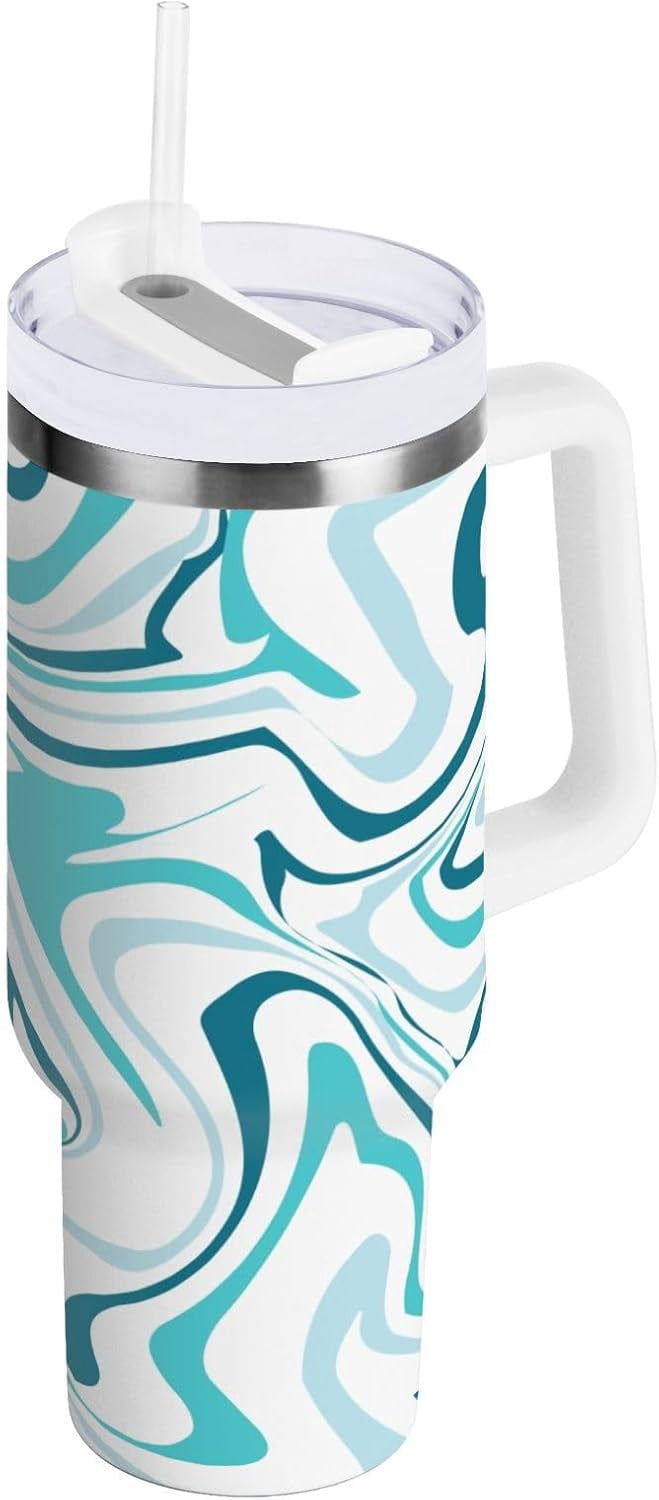 Herobuddy™ 40 oz Tumbler with Handle Lid and Straw Insulated Water Tumbler - Insulated Travel Coffee Mug
