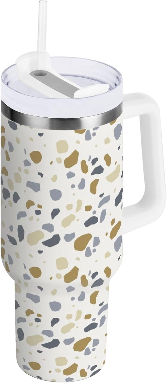 Herobuddy™ 40 oz Tumbler with Handle Lid and Straw Insulated Water Tumbler - Insulated Travel Coffee Mug