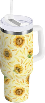 Herobuddy™ 40 oz Tumbler with Handle Lid and Straw Insulated Water Tumbler - Insulated Travel Coffee Mug