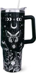 Herobuddy™ 40 oz Tumbler with Handle and Straw, Highland Cow Tumbler - Insulated Travel Tumbler Cup