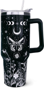 Herobuddy™ 40 oz Tumbler with Handle and Straw, Highland Cow Tumbler - Insulated Travel Tumbler Cup