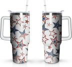 Herobuddy™ 40oz Easter Bunny Tumbler with Handle and Straw, Rabbit Stainless Steel - Leakproof Insulated Water Bottle