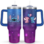 Herobuddy™ 40oz Cartoon Movie Stainless Steel Tumbler with Lid and Straw,Spill Proof - Reusable Stainless Steel Cup