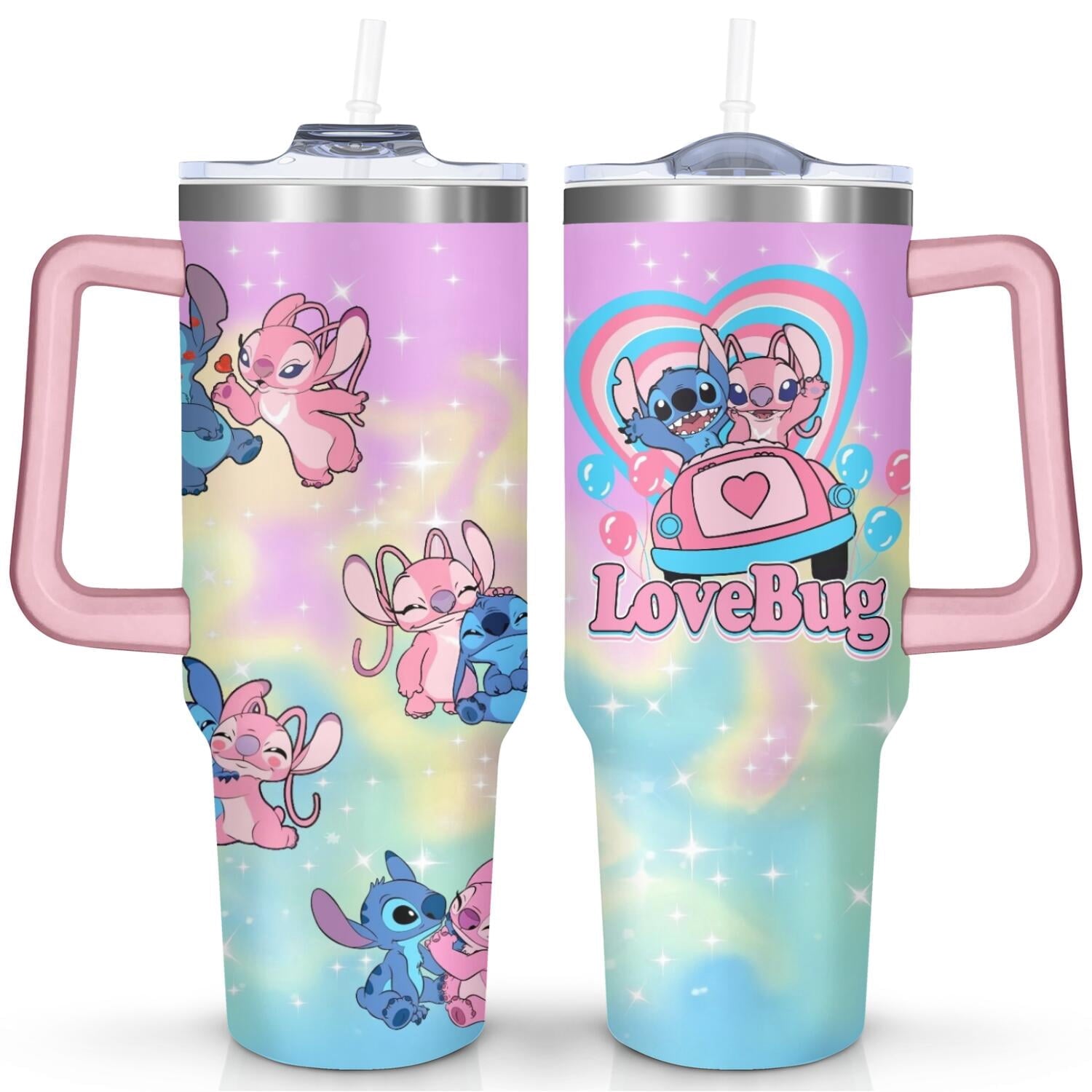 Herobuddy™ 40oz Cartoon Movie Stainless Steel Tumbler with Lid and Straw,Spill Proof - Reusable Stainless Steel Cup