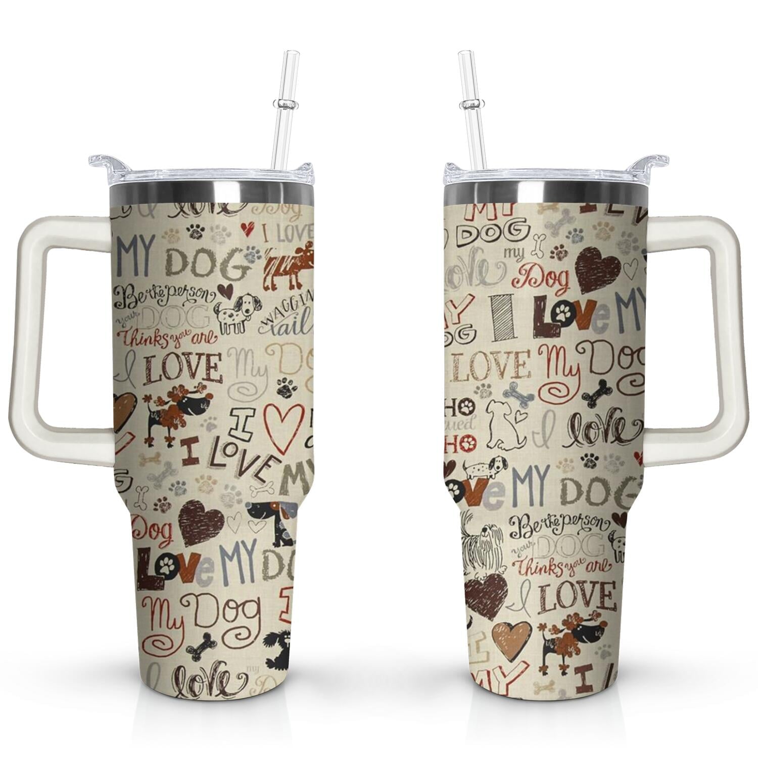 Herobuddy™ Gift for Dog Lovers Cute Dog Tumbler for Women - 40oz - Insulated Travel Tumbler Cup