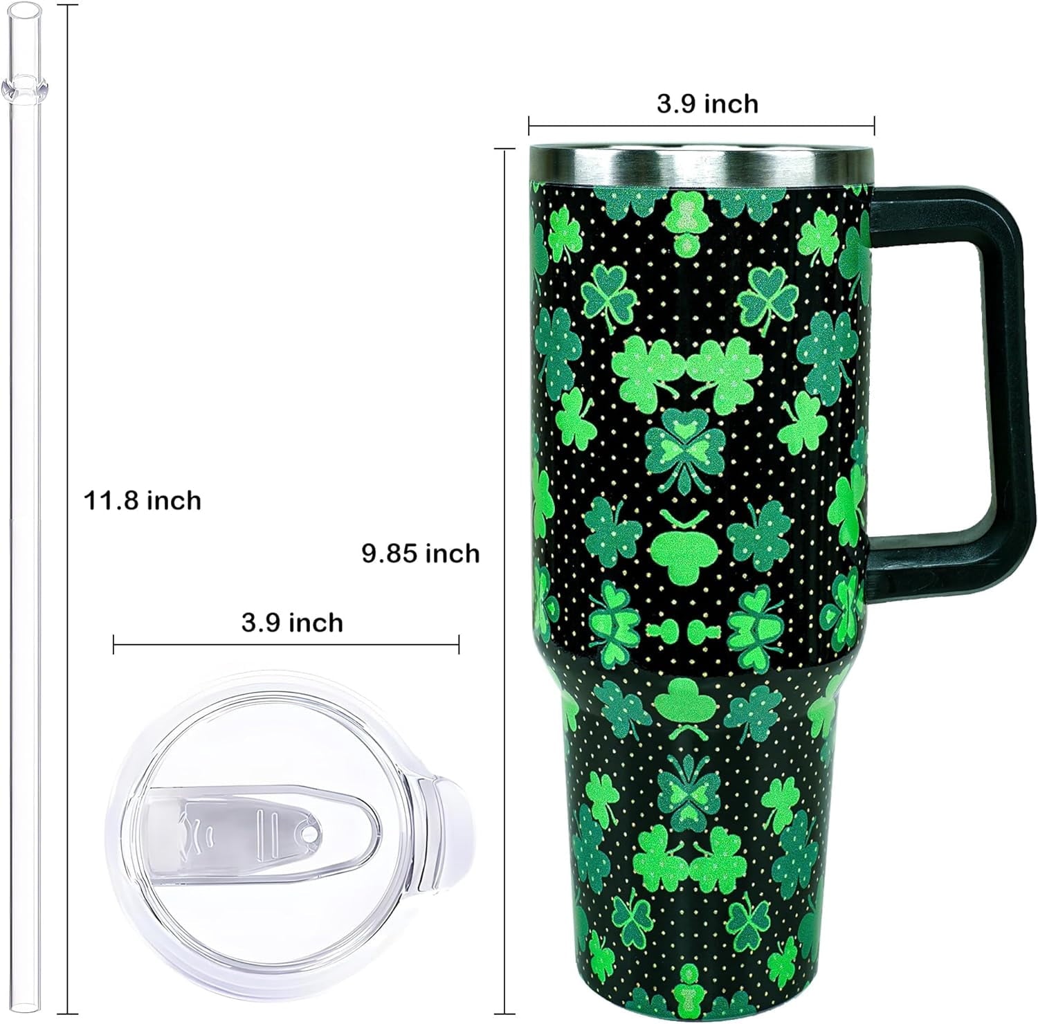 Herobuddy™ 40oz Easter Bunny Tumbler with Handle and Straw, Rabbit Stainless Steel - Leakproof Insulated Water Bottle