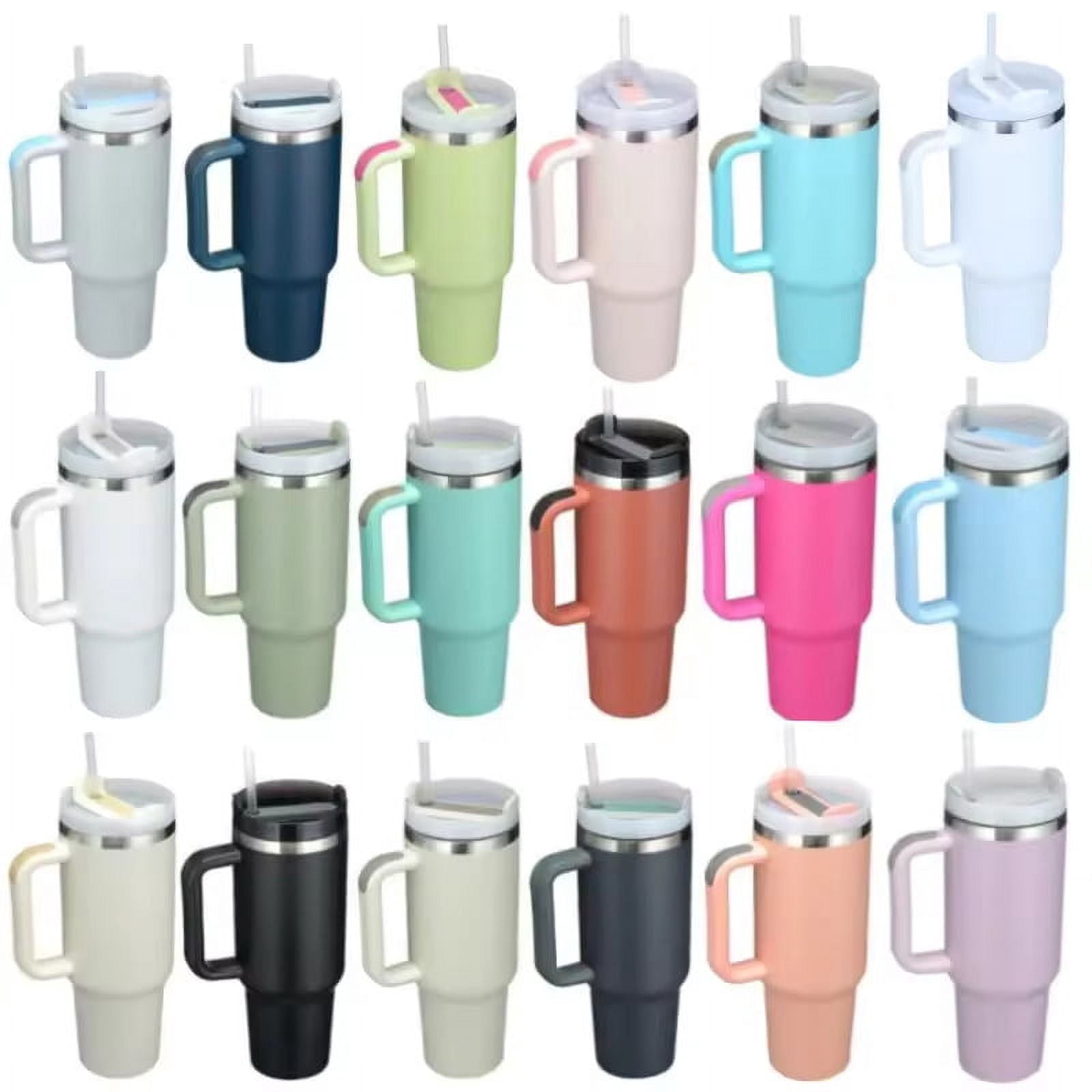 40oz Stainless Steel Tumbler with Lid & Straw – Insulated Travel Mug for Hot & Cold Drinks, Durable, Leak-Proof, Perfect for Outdoors, Gym, & Office (Beige)