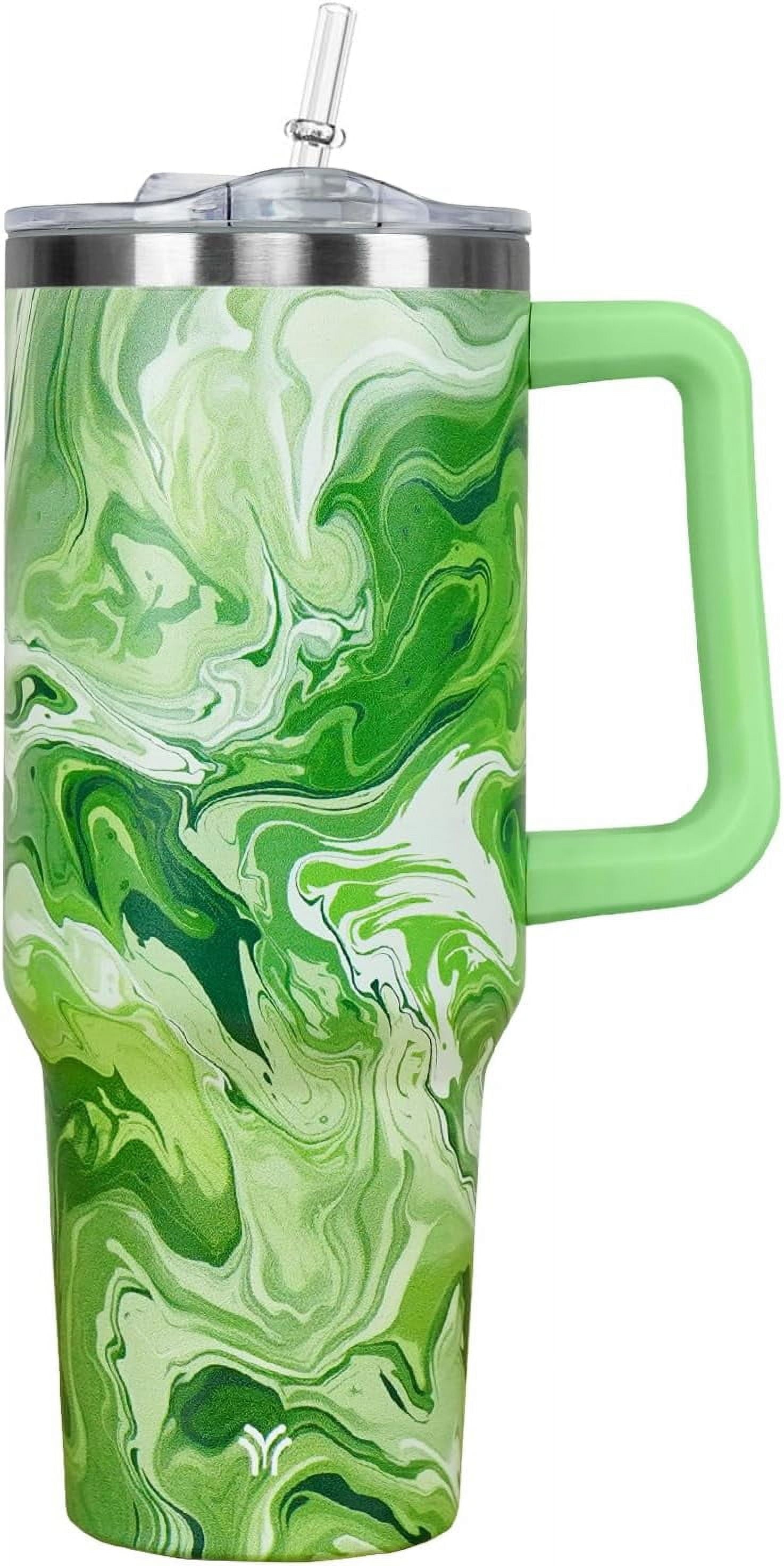 Herobuddy™ 40oz Tumbler with Handle and Straw Lid | Vacuum Insulated Leak - Insulated Travel Tumbler Cup