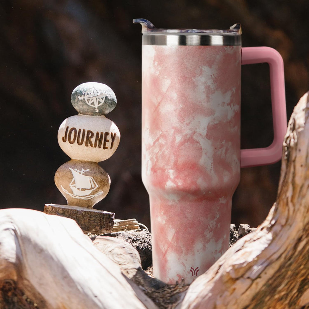 Herobuddy™ 40oz Tumbler with Handle and Straw Lid | Vacuum Insulated Leak - Insulated Travel Tumbler Cup