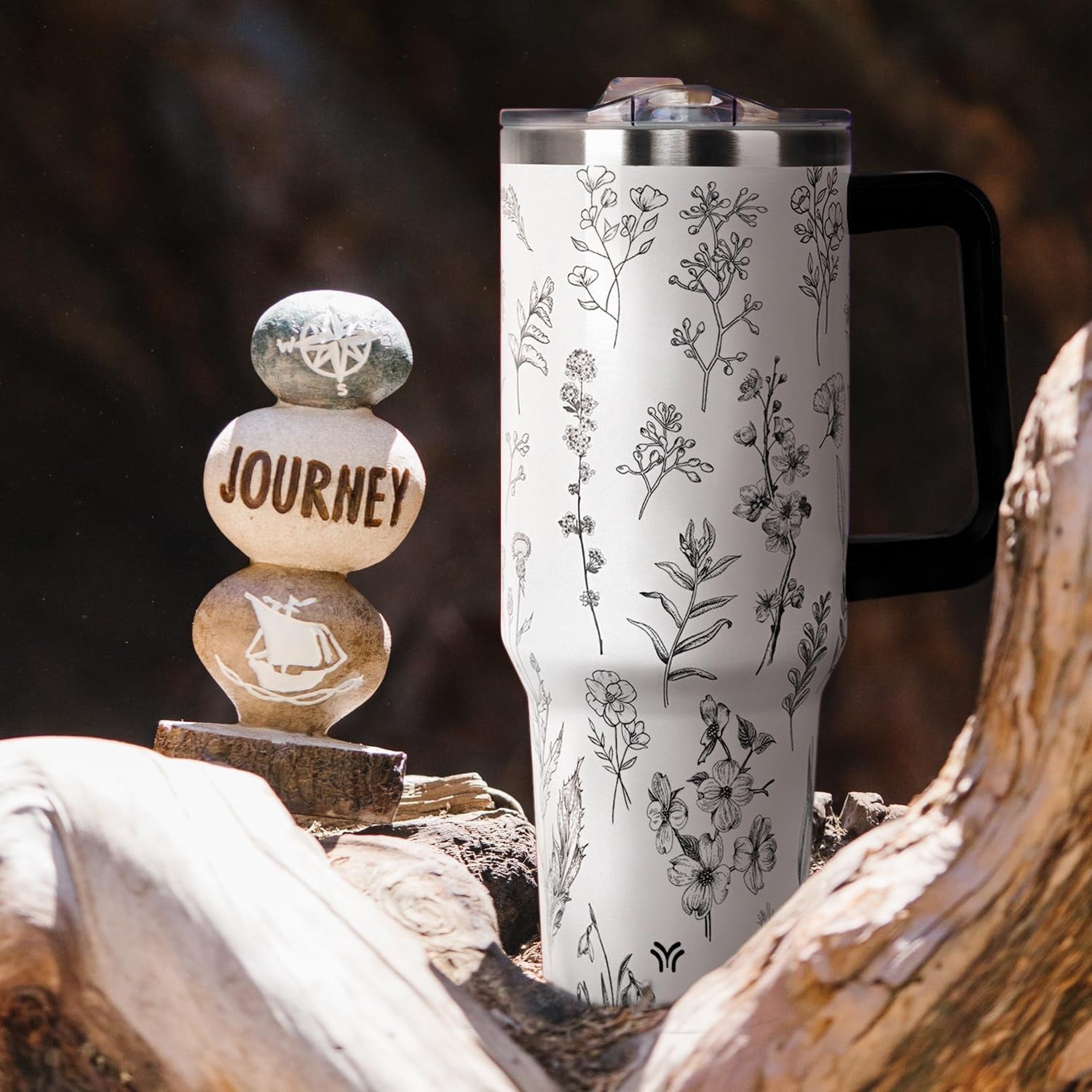 Herobuddy™ 40oz Tumbler with Handle and Straw Lid | Vacuum Insulated Leak - Insulated Travel Tumbler Cup