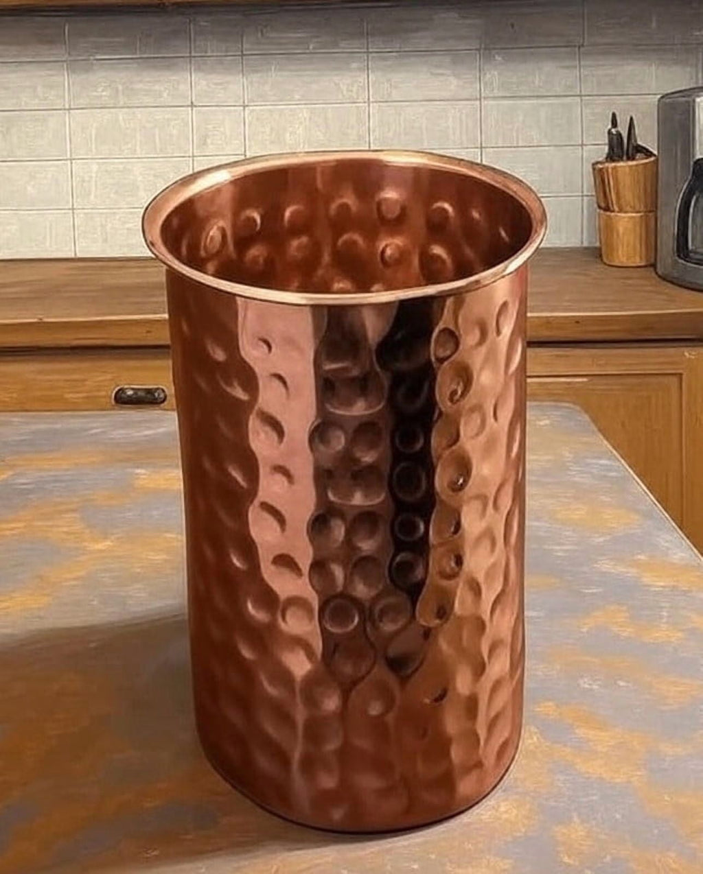 Pure Copper Tumblers for Drinking - Ayurvedic Health Pure Copper Cups Pack Of 2