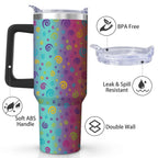 Colorful Spiral Gradient Stainless Steel Tumbler, 30oz