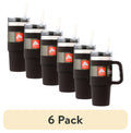 (6 pack) Ozark Trail 18 oz Stainless Steel Insulated Tumbler with Handle, Black