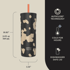 Contigo x Ally Love Streeterville 2.0 Stainless Steel Tumbler with Straw, 24 oz, Licorice