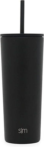Simple Modern 24oz Classic Tumbler with Straw and Flip Lid | Midnight Black