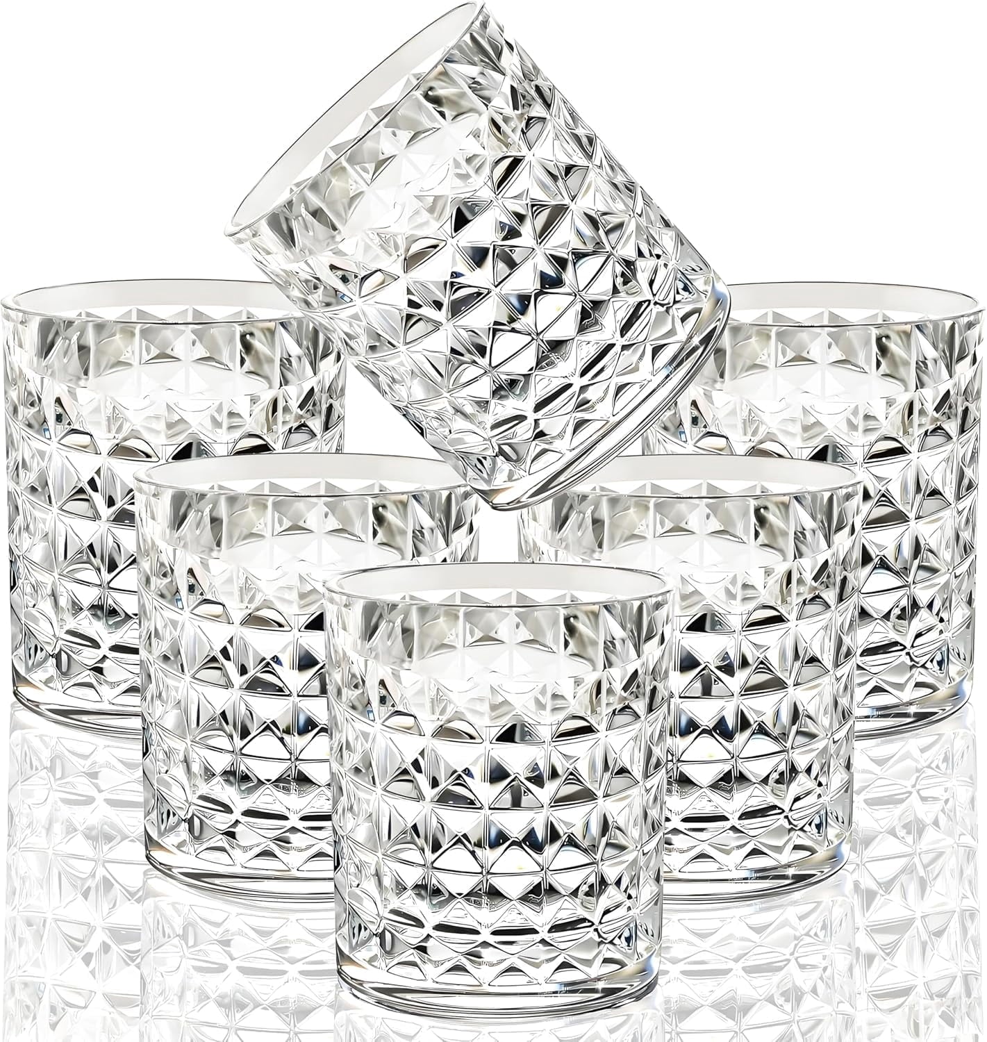 8 Oz Set of 6 Tritan Plastic Glasses Unbreakable Drinking Cups Dishwasher Safe BPA Free Shatterproof Drinkware Crystal Clear Tumblers Acrylic Juice Drinking Glasses for Kids