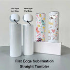 20oz FLAT EDGE bottom completely straight Blank gloss white sublimation tumbler