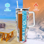 40 oz Tumbler with Handle and Straw Leak Proof Tumbler 40 oz Insulated Cup with Handle Hummingbird Coffee Travel Mug 40 oz Hummingbird Tumbler with Handle Hummingbird Gifts for Women