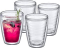 Alaska 16-Ounce Insulated Tumblers (Set of 4) Double-Wall All-Clear Reusable BPA-Free Shatter-Proof Dishwasher-Safe Plastic Drinking Glasses