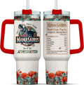 Herobuddy™ Tumbler 40 Oz With Handle Lid And Straw, Grandmasaurus Nutrition Facts - Reusable Stainless Steel Cup