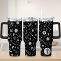 Herobuddy™ Premium Black Space Science Stainless Steel Tumbler, 30oz - Insulated Travel Tumbler Cup