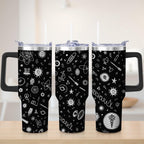Herobuddy™ Premium Black Space Science Stainless Steel Tumbler, 30oz - Insulated Travel Tumbler Cup