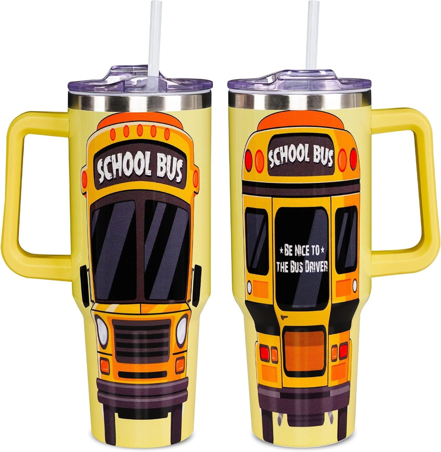 Herobuddy™ Christmas Gifts for Bus Drivers, School Bus Driver Tumbler 40 OZ - Insulated Travel Tumbler Cup