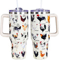 Herobuddy™ Chicken Tumbler Cup 40 OZ, Chicken Gifts For Chicken Lovers, Chicken - Reusable Stainless Steel Cup
