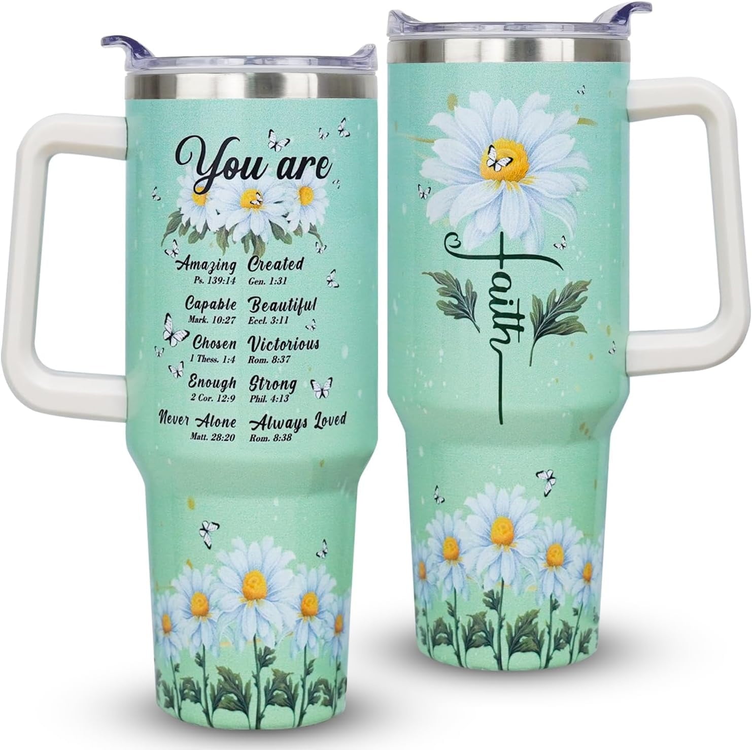 Herobuddy™ 40oz Bee Tumbler With Handle Lid and Straw -Bee gifts - Reusable Stainless Steel Cup