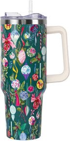 Herobuddy™ Christmas Tumbler with Handle and Straw Lid 40 oz,Cute Christmas Gifts - Insulated Travel Tumbler Cup