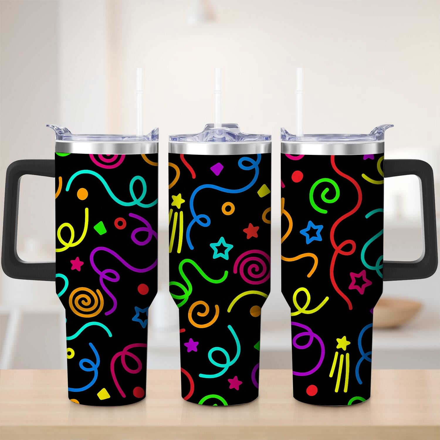 Colorful Confetti Stainless Steel Tumbler, 30oz