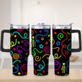Herobuddy™ Premium Durable Colorful Confetti Stainless Steel Tumbler, 30oz - Insulated Travel Tumbler Cup