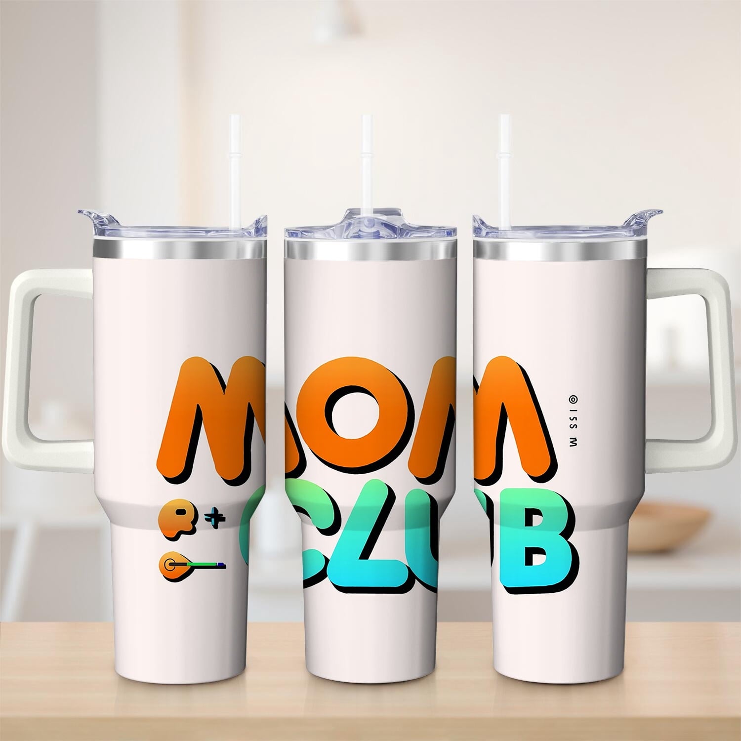 Herobuddy™ Premium Colorful MOM CLUB Stainless Steel Tumbler, 30oz - Insulated Travel Tumbler Cup