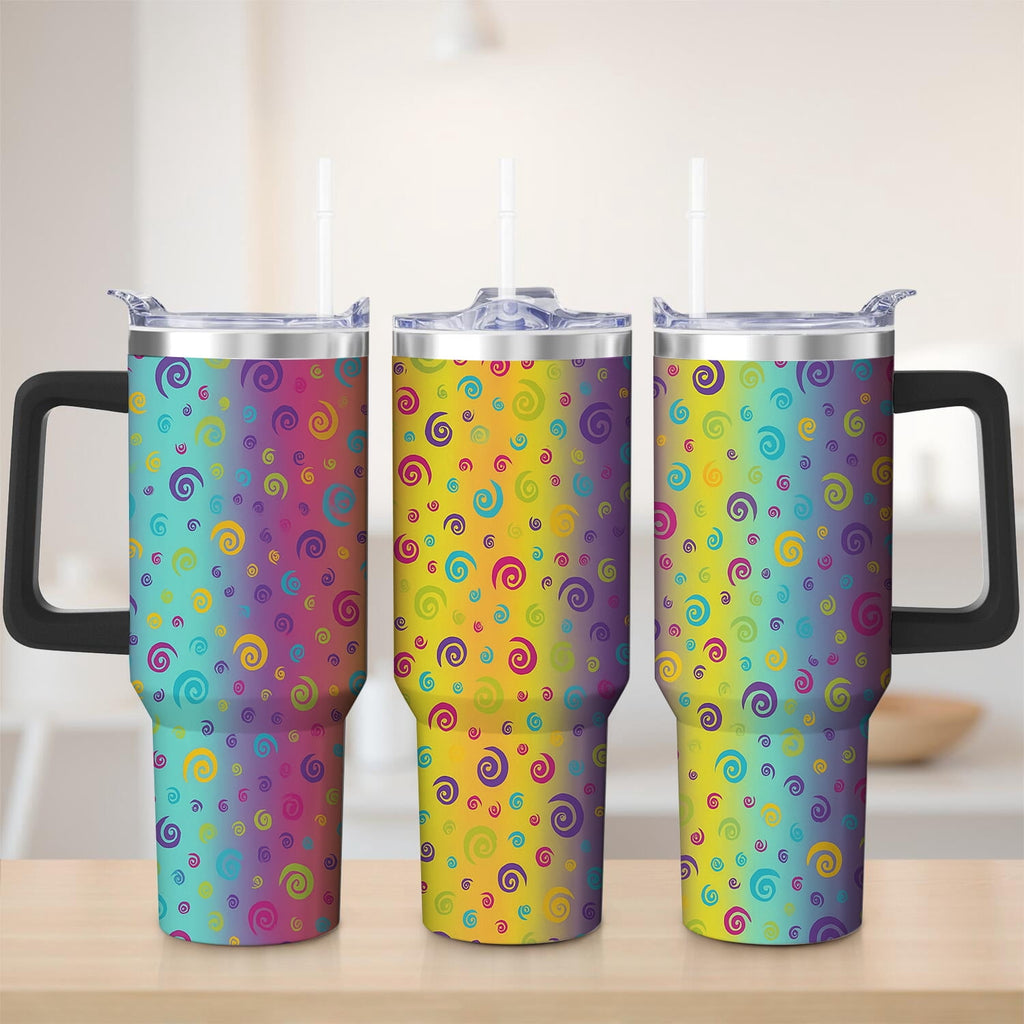 Herobuddy™ Premium Colorful Spiral Gradient Stainless Steel Tumbler, 30oz - Insulated Travel Tumbler Cup